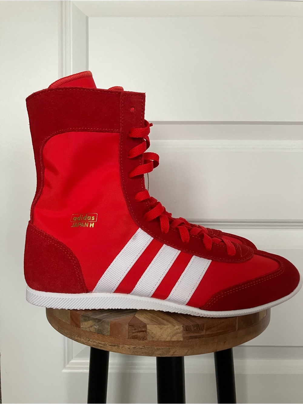New Adidas Originals Japan H High Red Gold Metallic Size 8 Women Shoes 2026-732